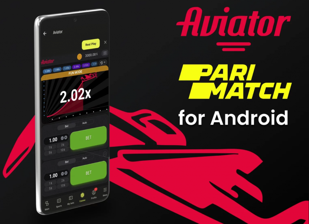 Applicazione mobile Parimatch Aviator